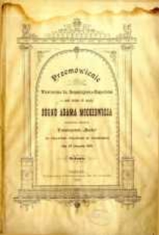 Przem&oacute;wienie Wawrzeńca Benzelstjerna-Engelstr&ouml;m w czasie obchodu 29 rocznicy zgonu Adama Mickiewicza urządzonego staraniem Towarzystwa Stella w Teatrze Polskim w Poznaniu dnia 28 listopada 1884