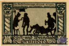 Wie die Grünberger einmal einen Betrunken als Schwein verzollten, 25 pf / Jak to pewnego razu zielonogórzanie oclili pijanego jak świnia kompana, 25 fenigów