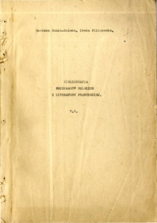 Bibliografia przekład&oacute;w polskich z literatury francuskiej, T. 1