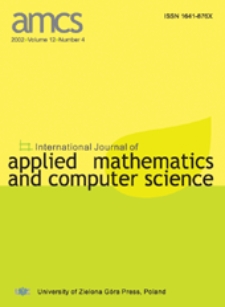 International Journal of Applied Mathematics and Computer Science (AMCS) 2002, volume 12, number 4