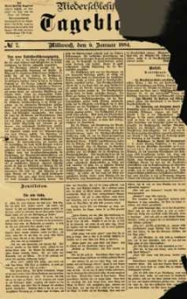 Niederschlesisches Tageblatt, no 7 (Mittwoch, den 9. Januar 1884)