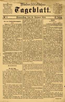Niederschlesisches Tageblatt, no 8 (Donnerstag, den 10. Januar 1884)