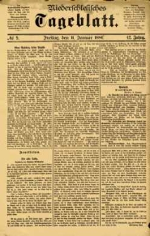 Niederschlesisches Tageblatt, no 9 (Freitag, den 11. Januar 1884)