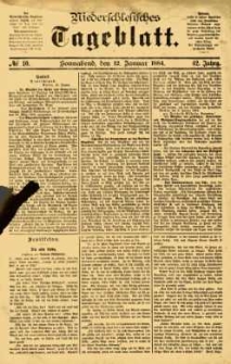 Niederschlesisches Tageblatt, no 10 (Sonnabend, den 12. Januar 1884)