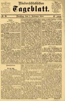 Niederschlesisches Tageblatt, no 30 (Dienstag, den 5. Februar 1884)