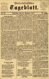 Niederschlesisches Tageblatt, no 35 (Sonntag, den 10. Februar 1884)