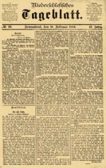 Niederschlesisches Tageblatt, no 40 (Sonnabend, den 16. Februar 1884)