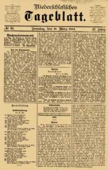 Niederschlesisches Tageblatt, no 65 (Sonntag, den 16. März 1884)