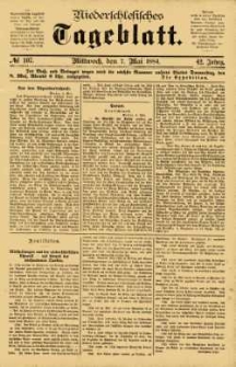 Niederschlesisches Tageblatt, no 107 (Mittwoch, den 7. Mai 1884)
