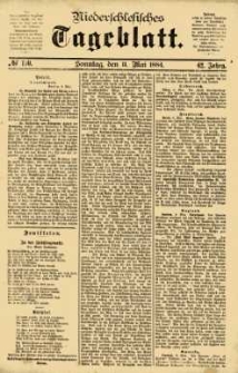 Niederschlesisches Tageblatt, no 110 (Sonntag, den 11. Mai 1884)