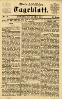 Niederschlesisches Tageblatt, no 119 (Donnerstag, den 22. Mai 1884)