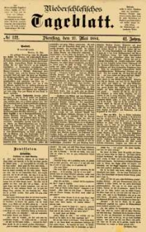 Niederschlesisches Tageblatt, no 122 (Dienstag, den 27. Mai 1884)