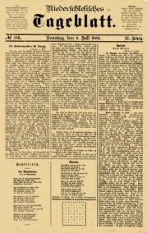 Niederschlesisches Tageblatt, no 156 (Sonntag, den 6. Juli 1884)