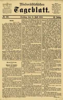 Niederschlesisches Tageblatt, no 160 (Freitag, den 11. Juli 1884)