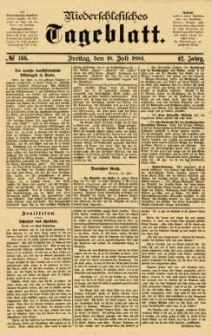 Niederschlesisches Tageblatt, no 166 (Freitag, den 18. Juli 1884)