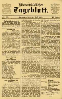 Niederschlesisches Tageblatt, no 168 (Sonntag, den 20. Juli 1884)