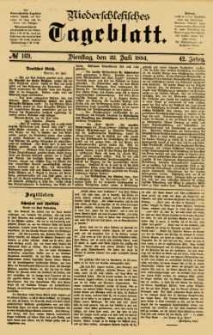 Niederschlesisches Tageblatt, no 169 (Dienstag, den 22. Juli 1884)