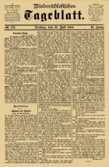 Niederschlesisches Tageblatt, no 172 (Freitag, den 25. Juli 1884)