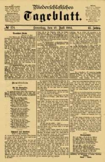 Niederschlesisches Tageblatt, no 174 (Sonntag, den 27. Juli 1884)