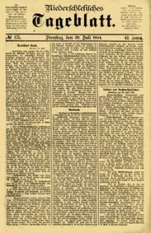 Niederschlesisches Tageblatt, no 175 (Dienstag, den 29. Juli 1884)