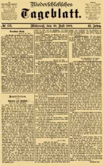 Niederschlesisches Tageblatt, no 176 (Mittwoch, den 30. Juli 1884)