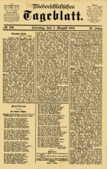Niederschlesisches Tageblatt, no 180 (Sonntag, den 3. August 1884)
