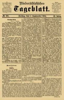 Niederschlesisches Tageblatt, no 208 (Freitag, den 5. September 1884)