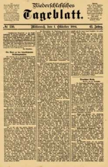 Niederschlesisches Tageblatt, no 230 (Mittwoch, den 1. Oktober 1884)