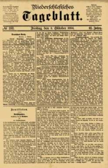 Niederschlesisches Tageblatt, no 232 (Freitag, den 3. Oktober 1884)
