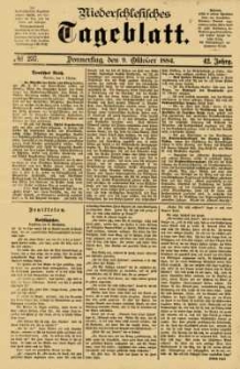 Niederschlesisches Tageblatt, no 237 (Donnerstag, den 9. Oktober 1884)