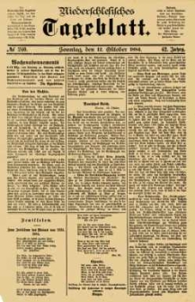 Niederschlesisches Tageblatt, no 240 (Sonntag, den 12. Oktober 1884)
