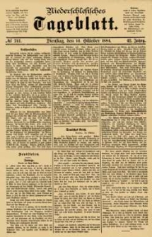 Niederschlesisches Tageblatt, no 241 (Dienstag, den 14. Oktober 1884)