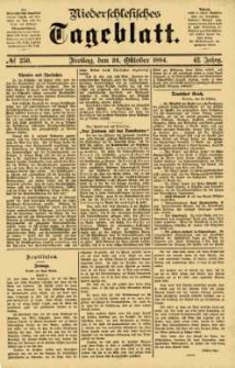 Niederschlesisches Tageblatt, no 250 (Freitag, den 24. Oktober 1884)
