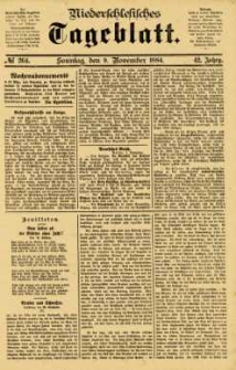 Niederschlesisches Tageblatt, no 264 (Sonntag, den 9. November 1884)