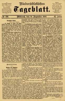 Niederschlesisches Tageblatt, no 290 (Mittwoch, den 10. Dezember 1884)