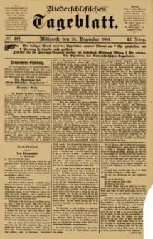 Niederschlesisches Tageblatt, no 302 (Mittwoch, den 24. Dezember 1884)