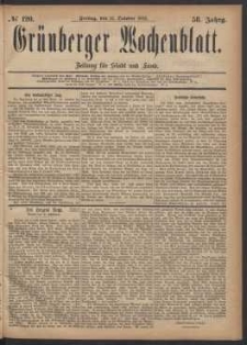 Grünberger Wochenblatt: Zeitung für Stadt und Land, No. 120. (13. October 1882)