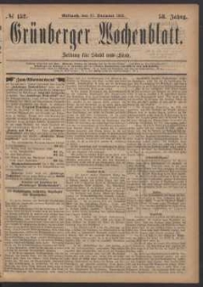 Grünberger Wochenblatt: Zeitung für Stadt und Land, No. 152. (27. December 1882)