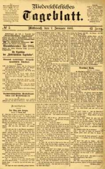 Niederschlesisches Tageblatt, no 5 (Mittwoch, den 7. Januar 1885)
