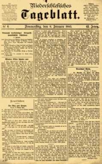 Niederschlesisches Tageblatt, no 6 (Donnerstag, den 8. Januar 1885)