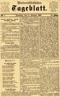 Niederschlesisches Tageblatt, no 9 (Sonntag, den 11. Januar 1885)