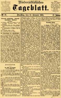 Niederschlesisches Tageblatt, no 10 (Dienstag, den 13. Januar 1885)