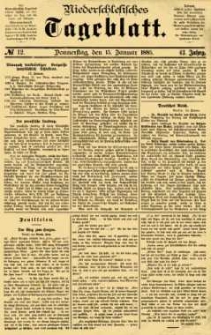 Niederschlesisches Tageblatt, no 12 (Donnerstag, den 15. Januar 1885)