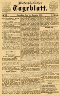 Niederschlesisches Tageblatt, no 15 (Sonntag, den 18. Januar 1885)