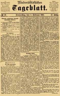 Niederschlesisches Tageblatt, no 30 (Donnerstag, den 5. Februar 1885)
