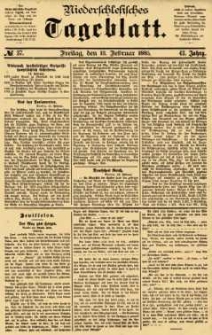 Niederschlesisches Tageblatt, no 37 (Freitag, den 13. Februar 1885)