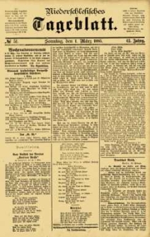 Niederschlesisches Tageblatt, no 51 (Sonntag, den 1. März 1885
