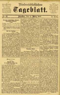 Niederschlesisches Tageblatt, no 52 (Dienstag, den 3. März 1885)