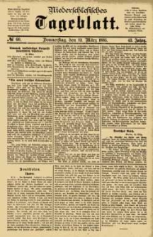 Niederschlesisches Tageblatt, no 60 (Donnerstag, den 12. März 1885)