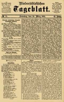 Niederschlesisches Tageblatt, no 75 (Sonntag, den 29. März 1885)